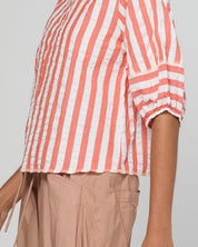 Ava Top- Watermelon Stripe