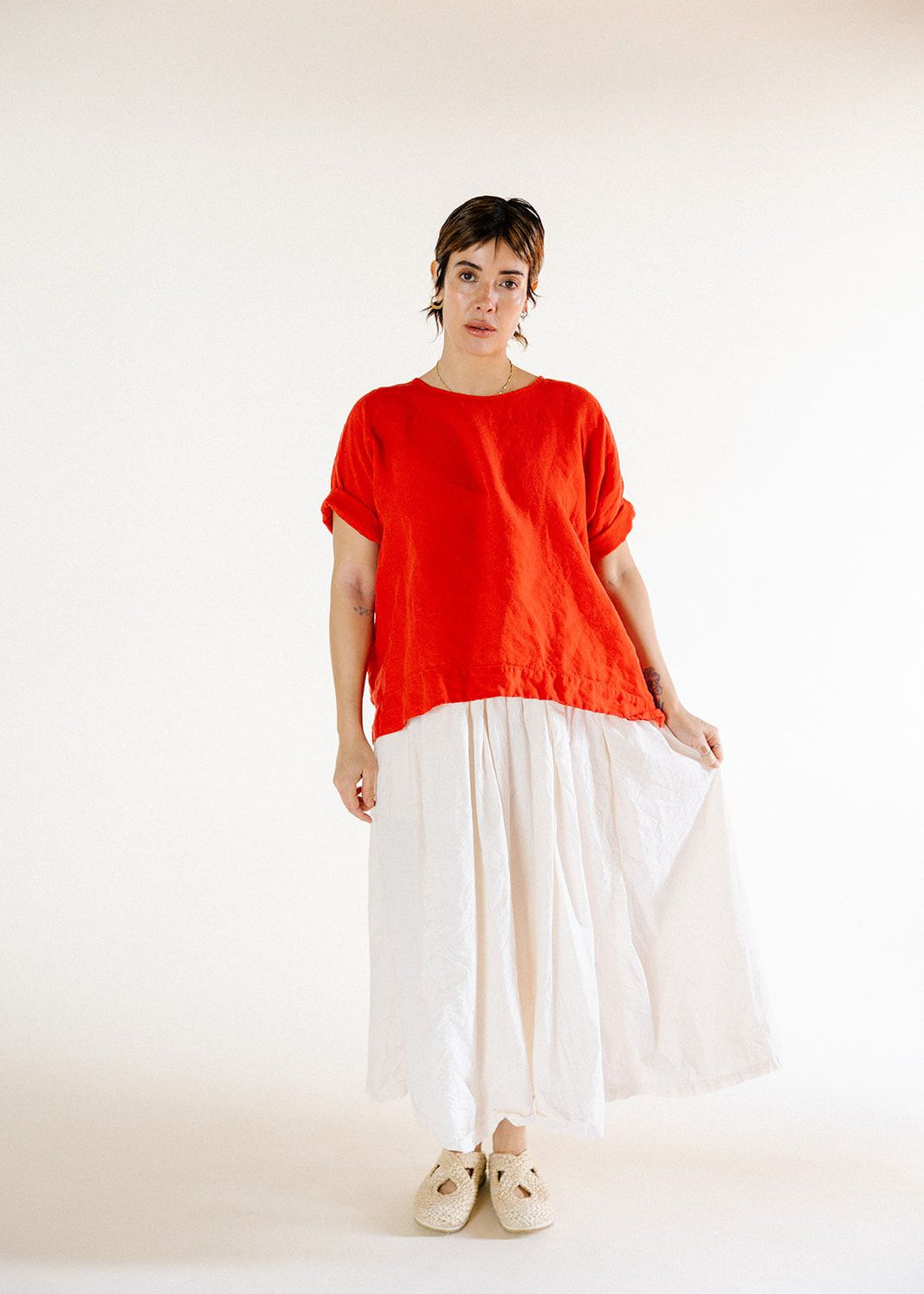 Metta Melbourne Avril T-Shirt Linen in Protea