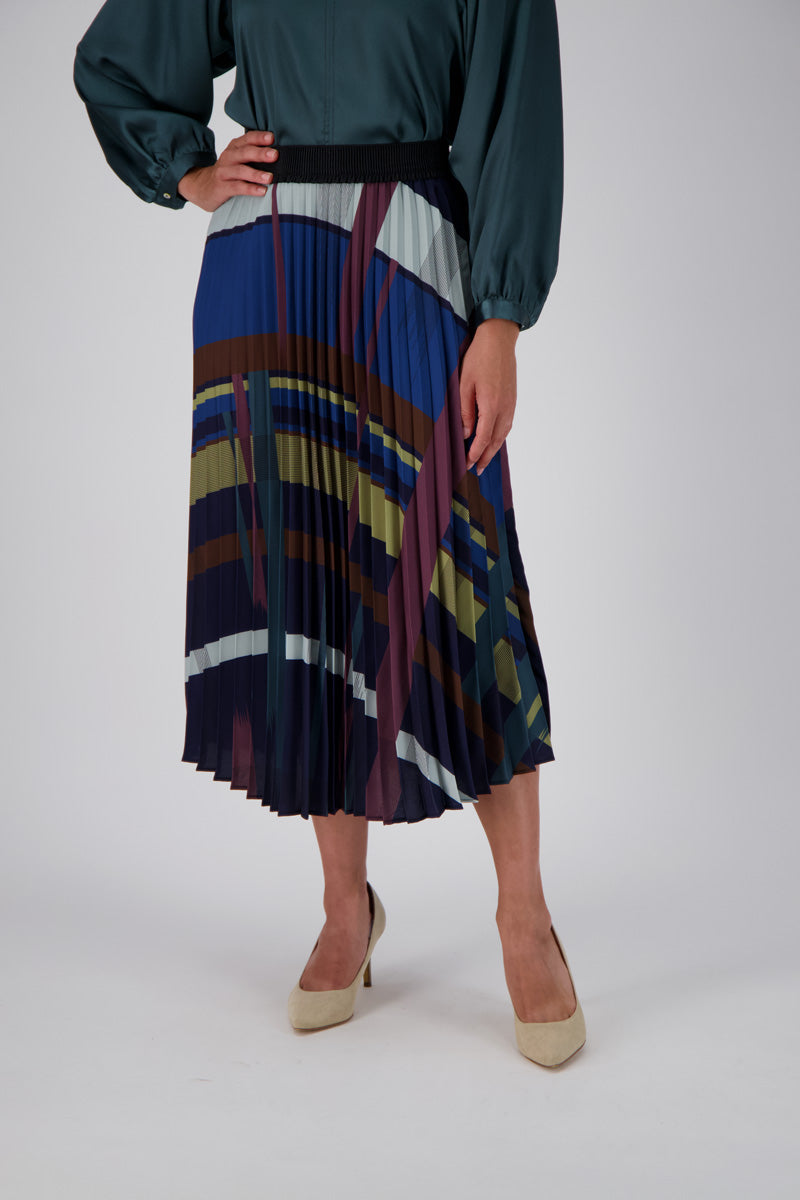 Crossroads Pleated Skirt- Woodland