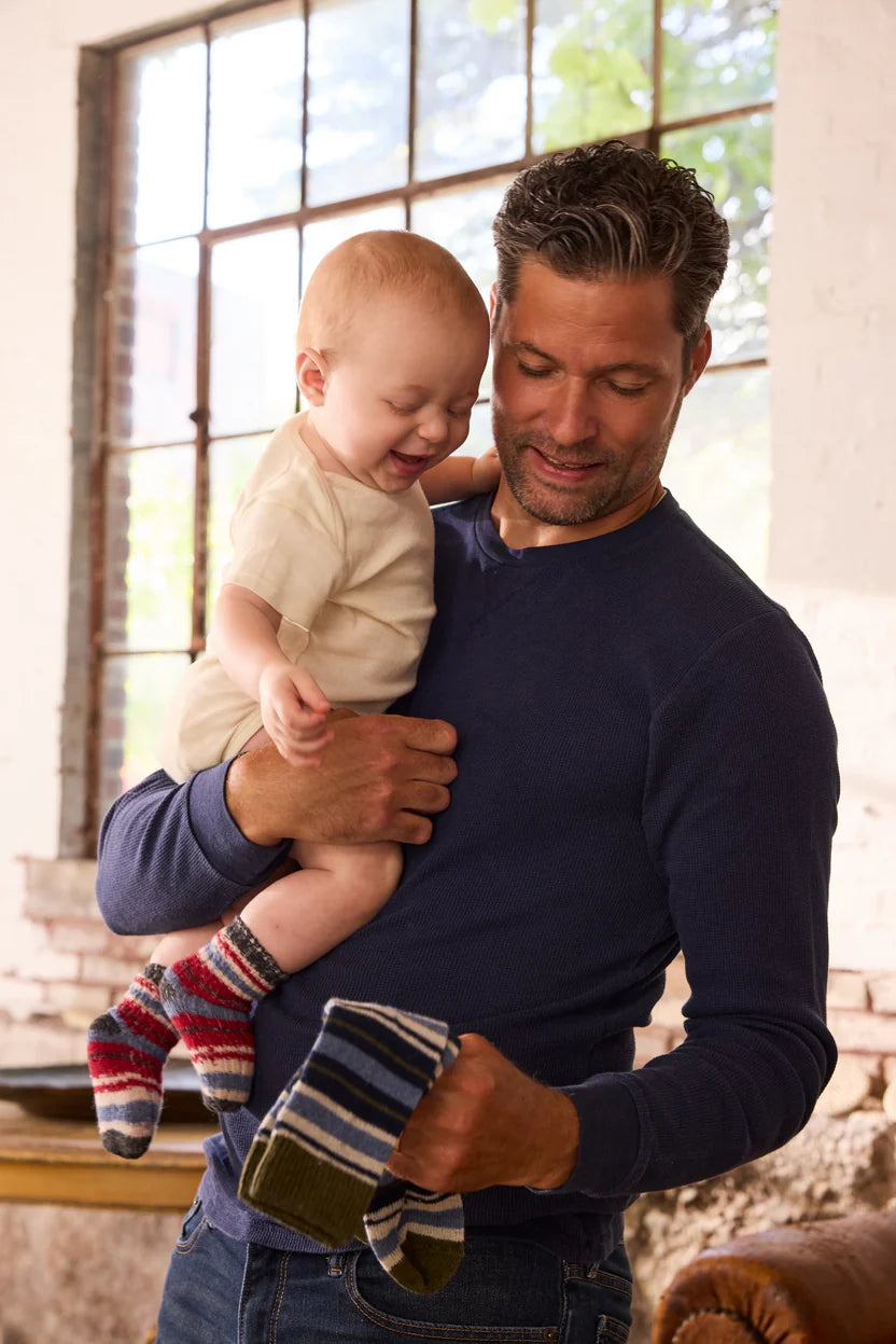 Baby Multi-Stripe Wool Cashmere Socks