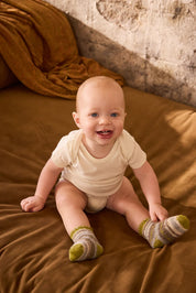 Lisa B Baby Wool Cashmere Socks in Green Apple