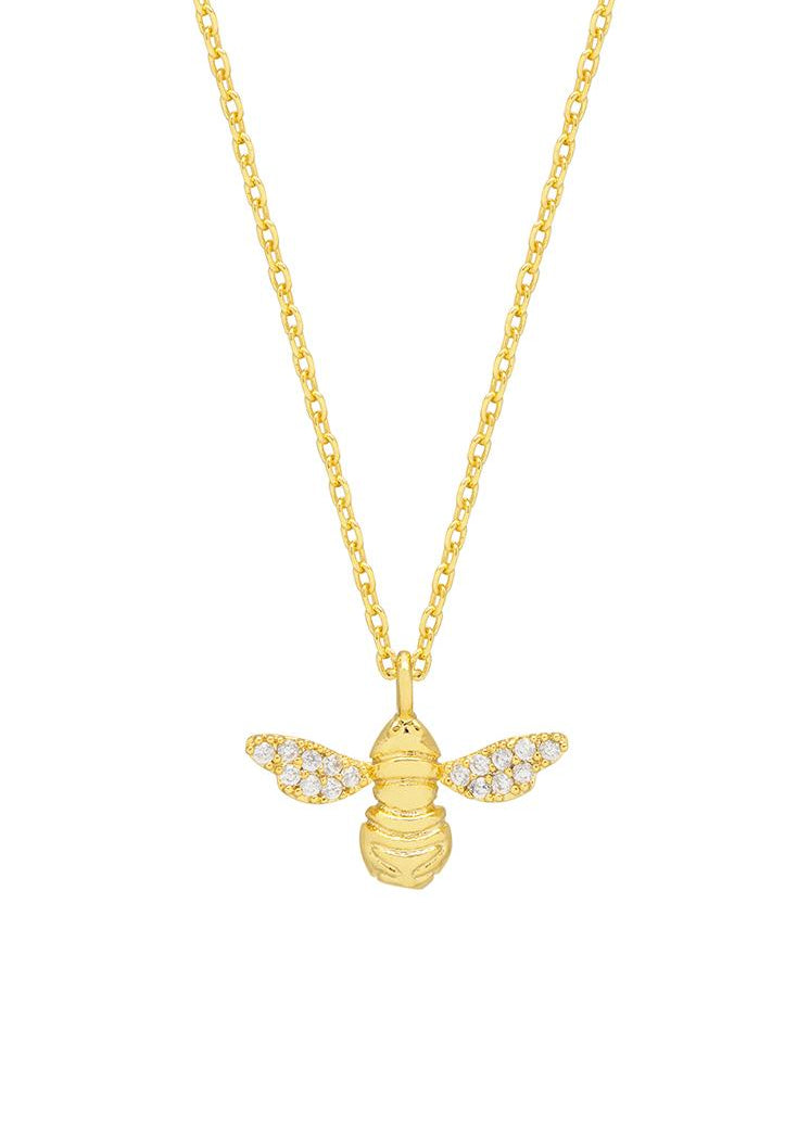 Estella Bartlett Bee Sparkle Wings Necklace Gold plated