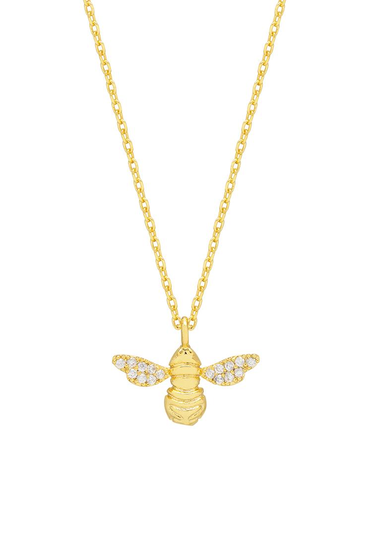 Estella Bartlett Bee Sparkle Wings Necklace Gold plated