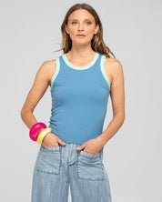 Boom Shankar Bellissimo Tank Top in Dusty Blue