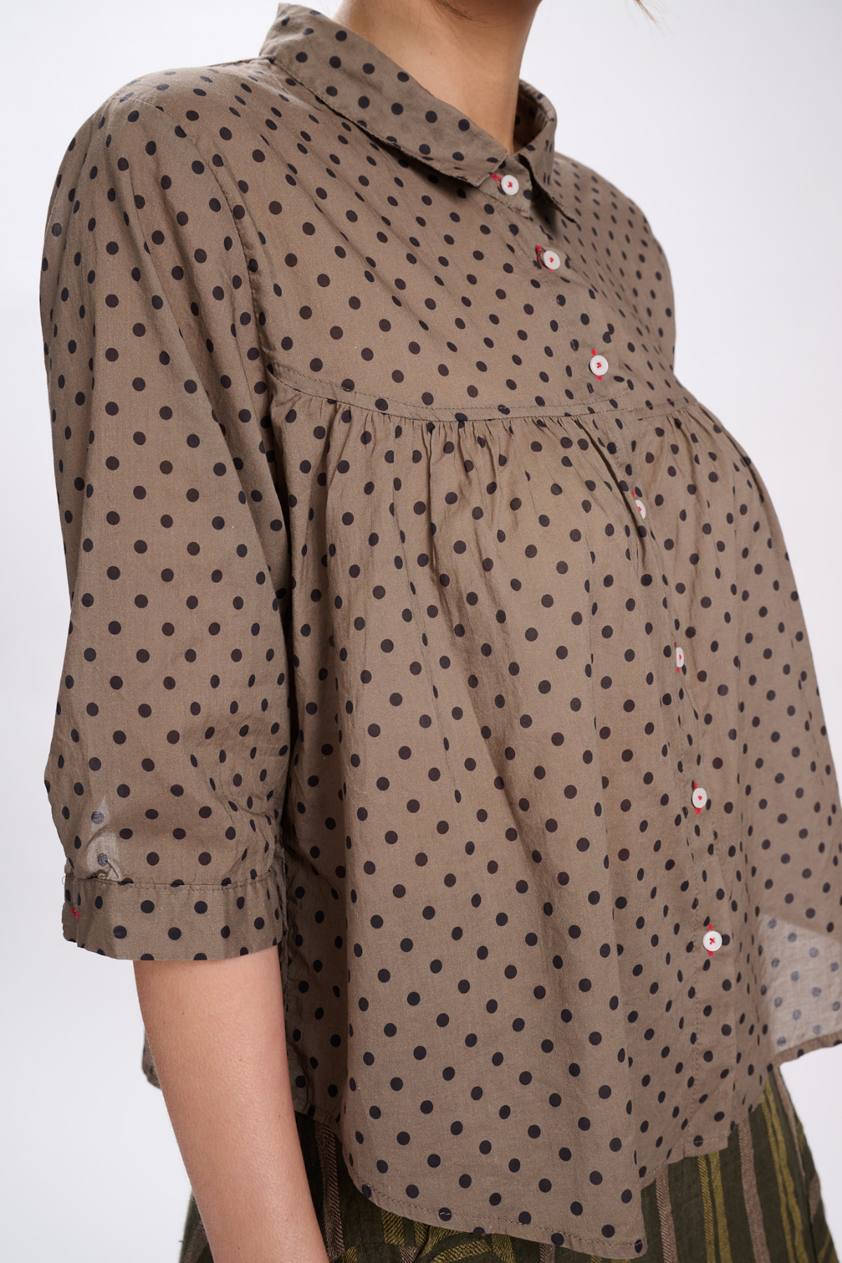 Biscotti Harper Blouse- Smoke