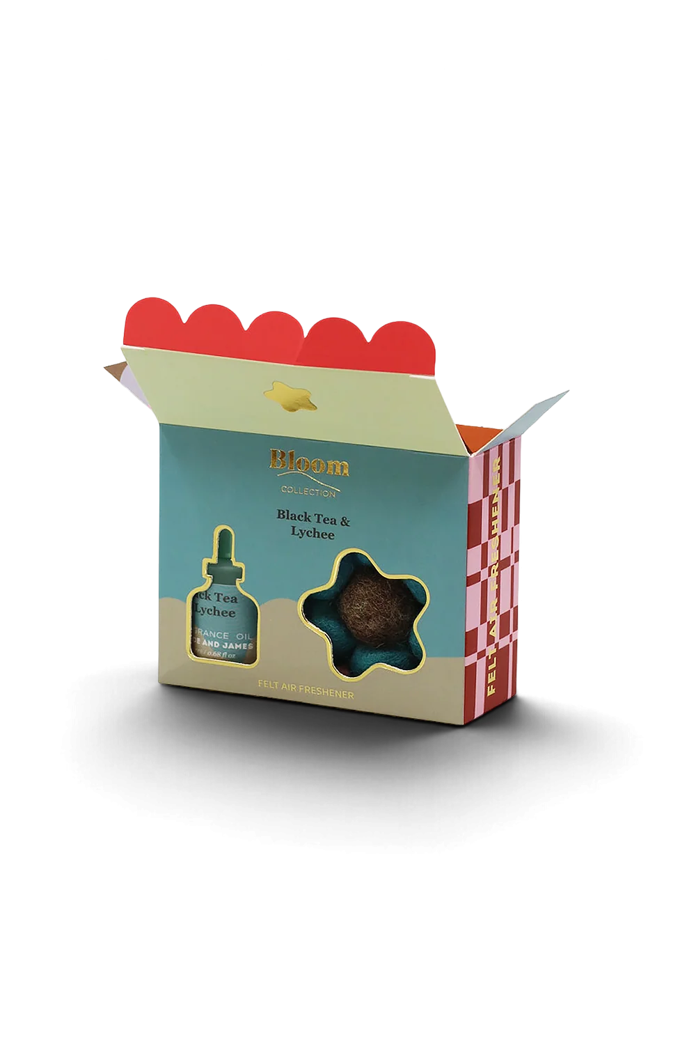 BLOOM Felt Air Freshener- Black Tea & Lychee