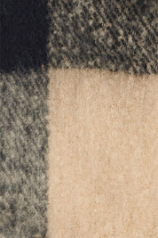 Check Scarf- Black
