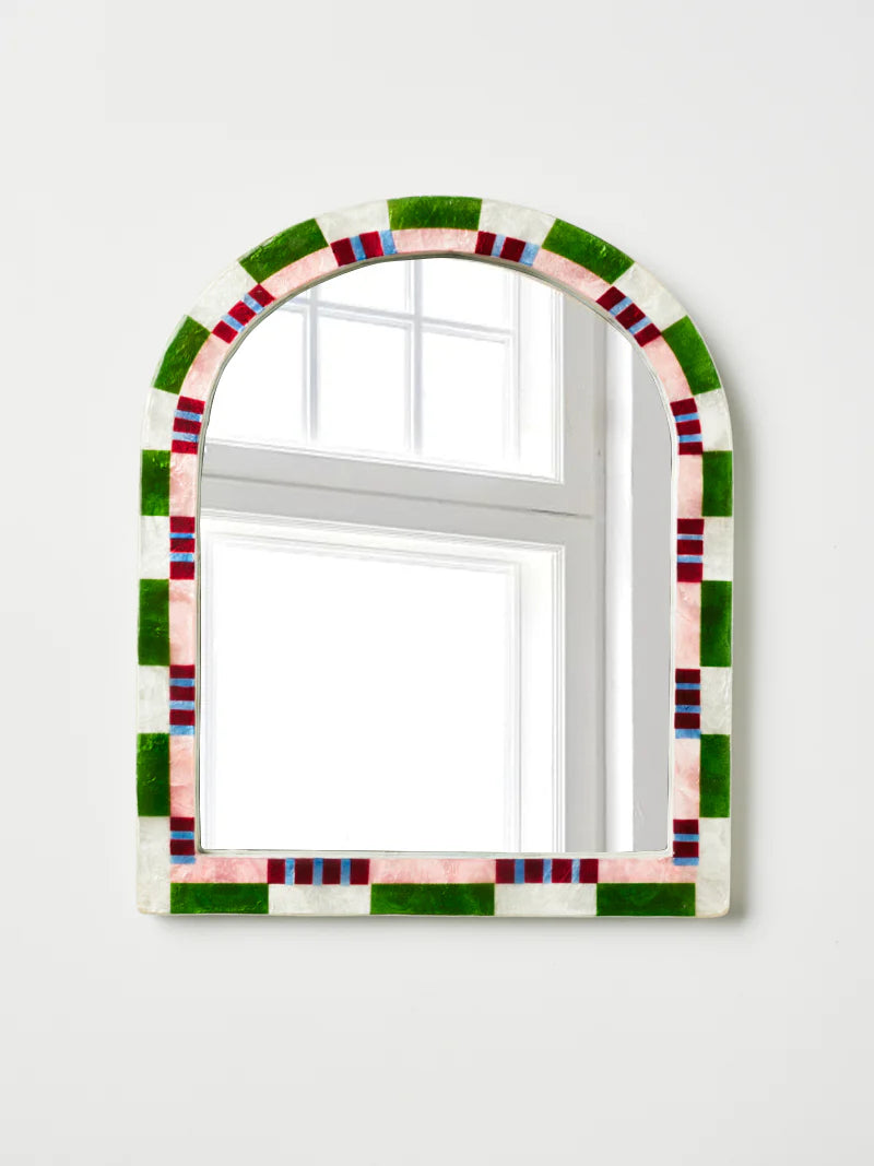 Jones & Co Bloom Nouveau Check Mirror