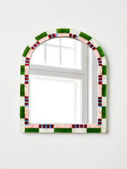 Jones & Co Bloom Nouveau Check Mirror