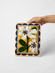 Jones & Co Bloom Nouveau White Rectangle Wall Art