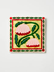 Jones & Co Bloom Nouveau Yellow Square Wall Art