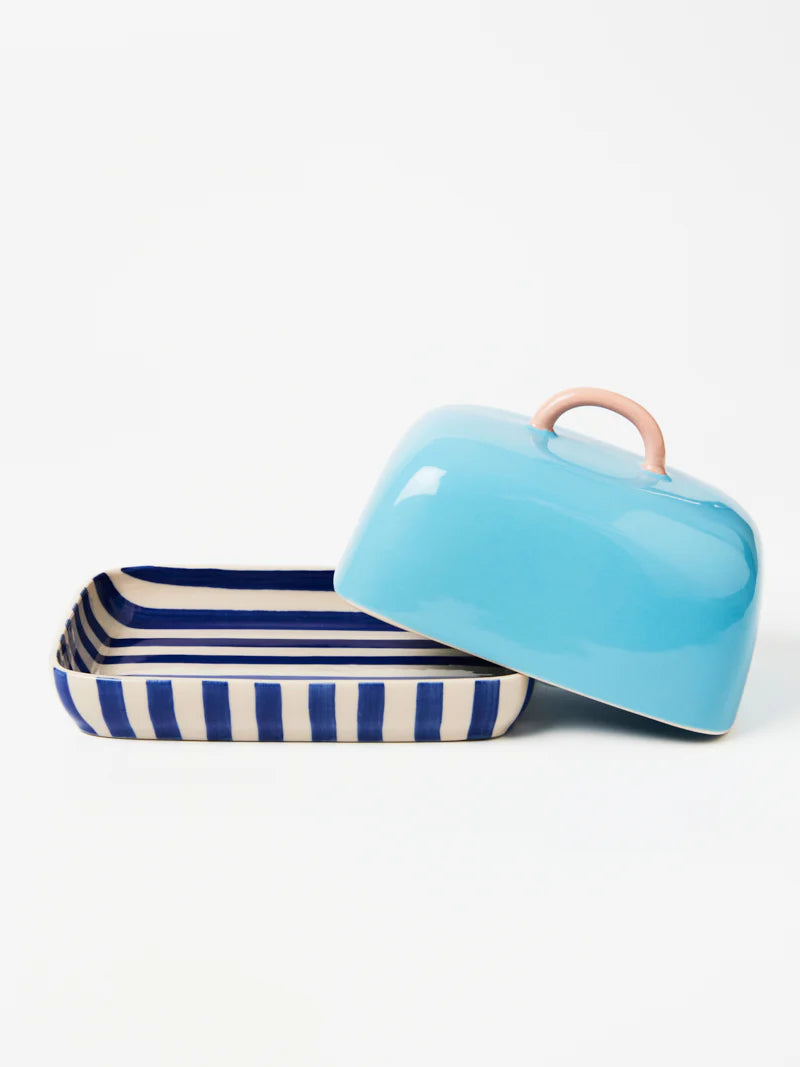 Bloomie Butter Dish- Blue
