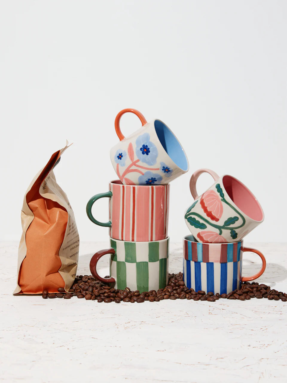 Bloomie Blue Stripe Mug