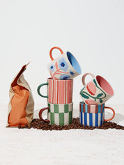 Bloomie Blue Stripe Mug