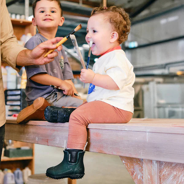 Kids Bobbi Boots- Forest Green