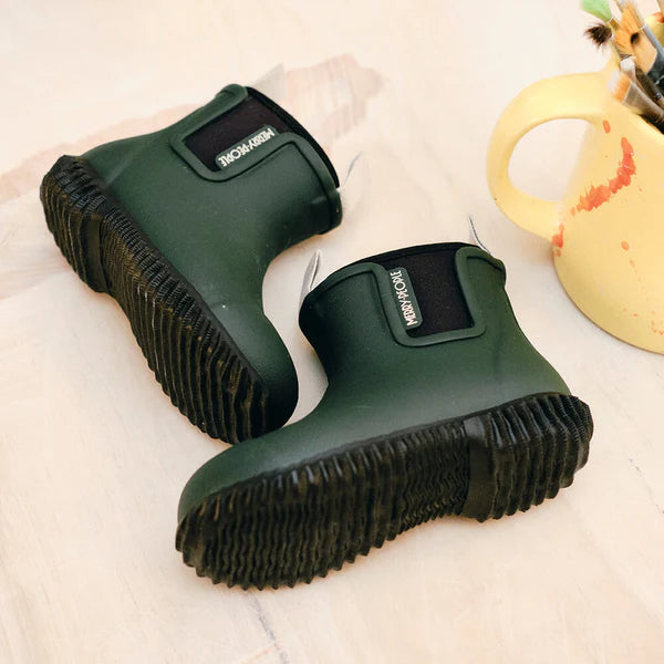 Kids Bobbi Boots- Forest Green