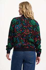 Bobbi Bomber Jacket- Snake Floral