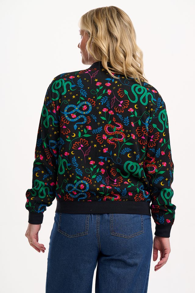 Bobbi Bomber Jacket- Snake Floral