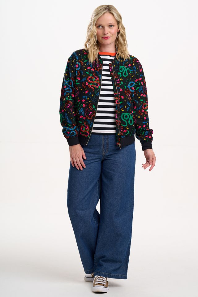 Bobbi Bomber Jacket- Snake Floral