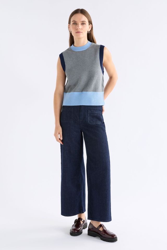 Bolsa Knit Vest- Grey Marle