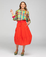 Boom Shankar Guru Cotton Skirt Pomodoro