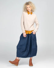 Boom Shankar Guru Skirt in Dark Denim