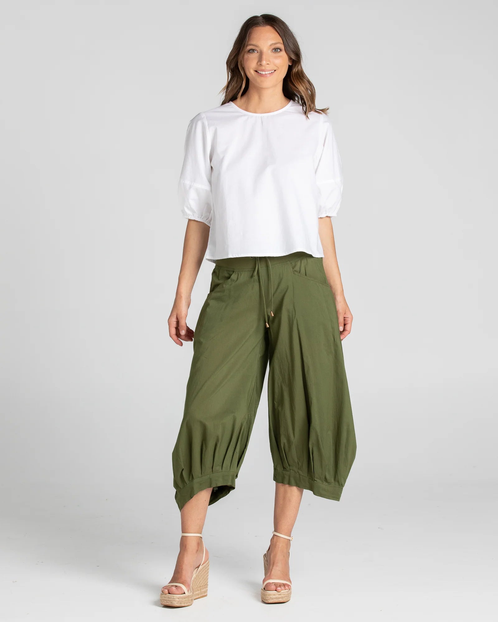 Boom Shankar Guru Cotton Pants in Khaki