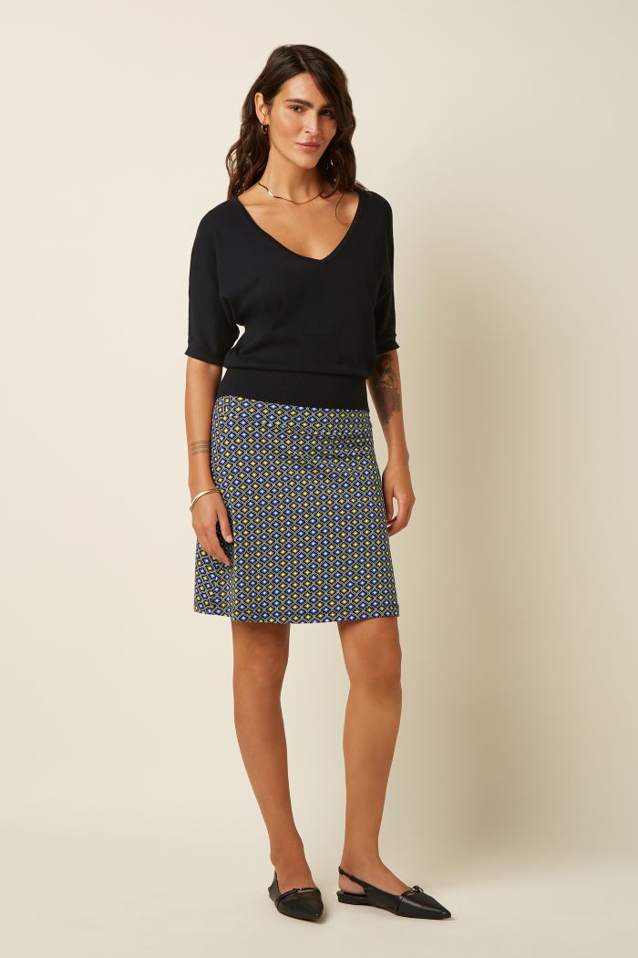King Louie Border Skirt Blend Print