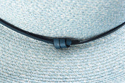 Borsalino Hat with Leather Strap-Celeste