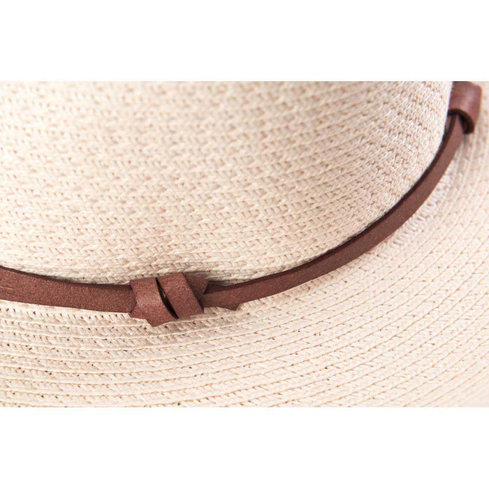 Borsalino Hat with Leather Strap-Powder Pink