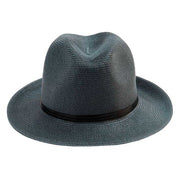 Borsalino Hat with Leather Strap-Slate