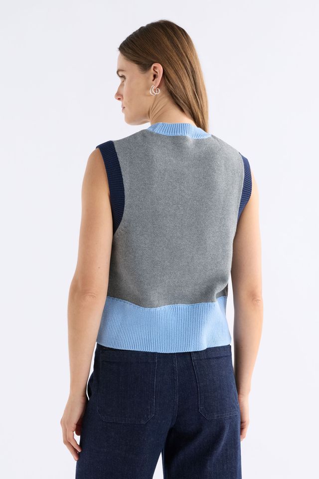 Bolsa Knit Vest- Grey Marle