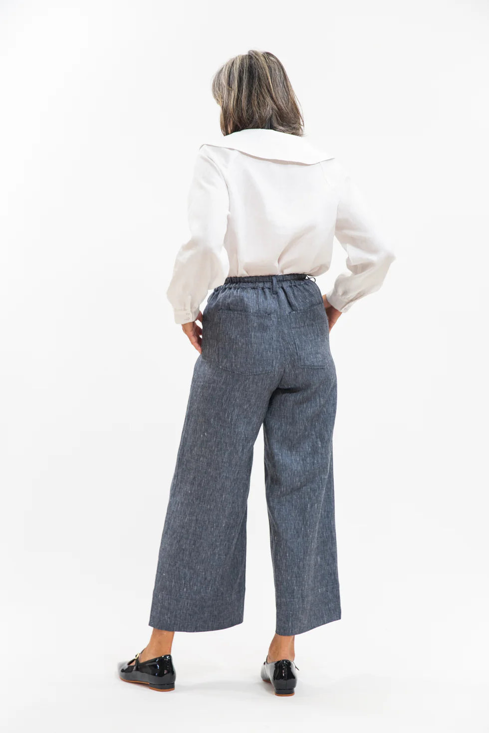Bowie Pant- Navy Pinstripe