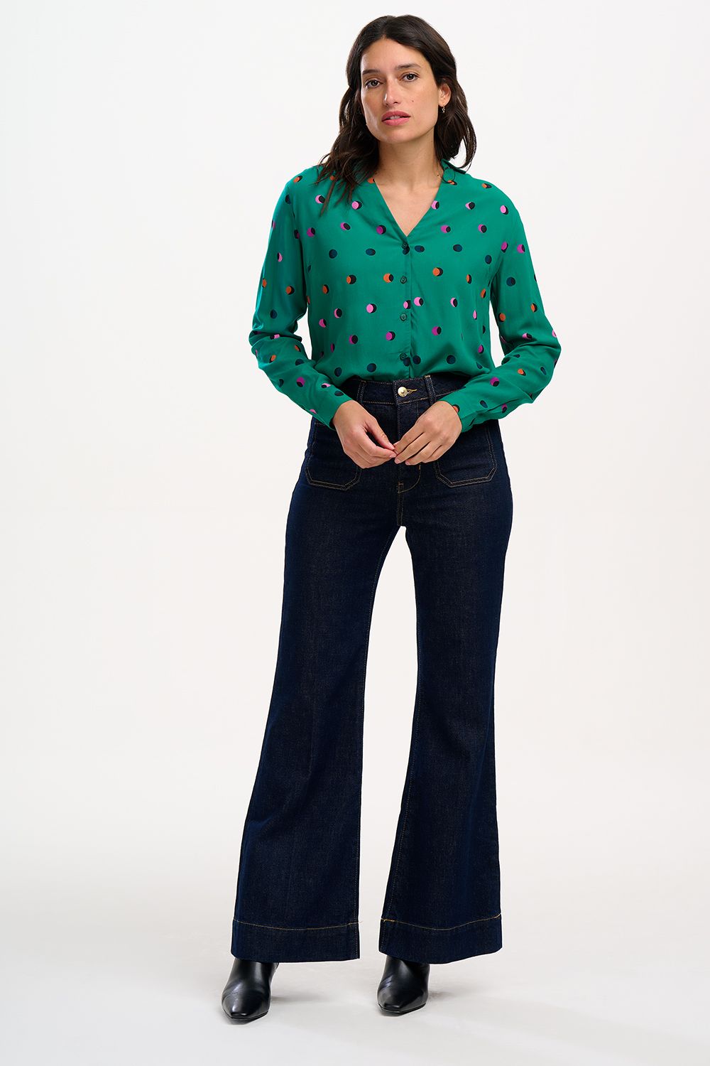 Bretta Shirt- Rainbow Polka