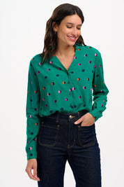 Sugarhill Brighton Bretta Shirt in Rainbow Polka Print