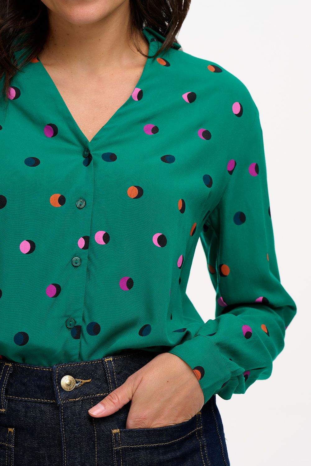 Bretta Shirt- Rainbow Polka