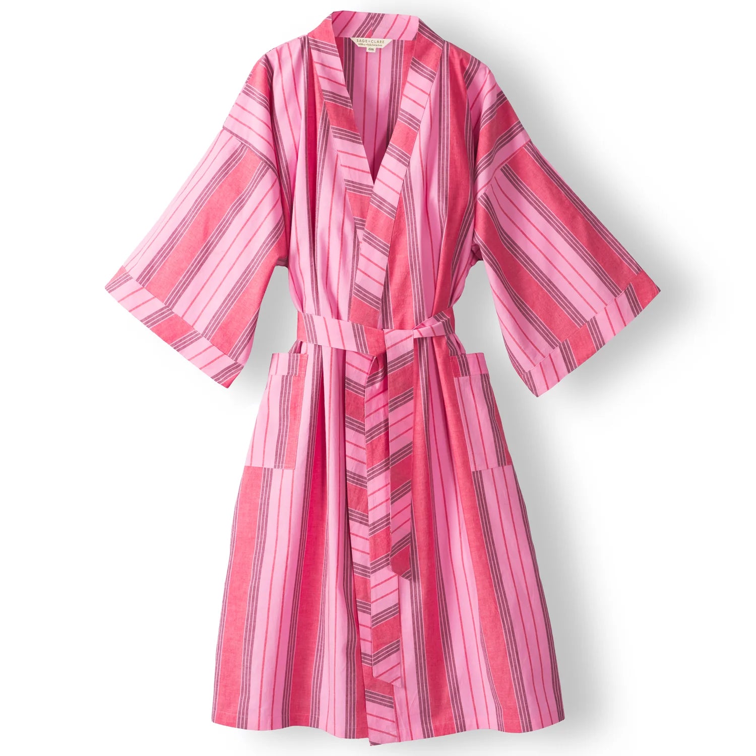 Sage and Clare Brigitte Cotton Bath Robe in Scarlet