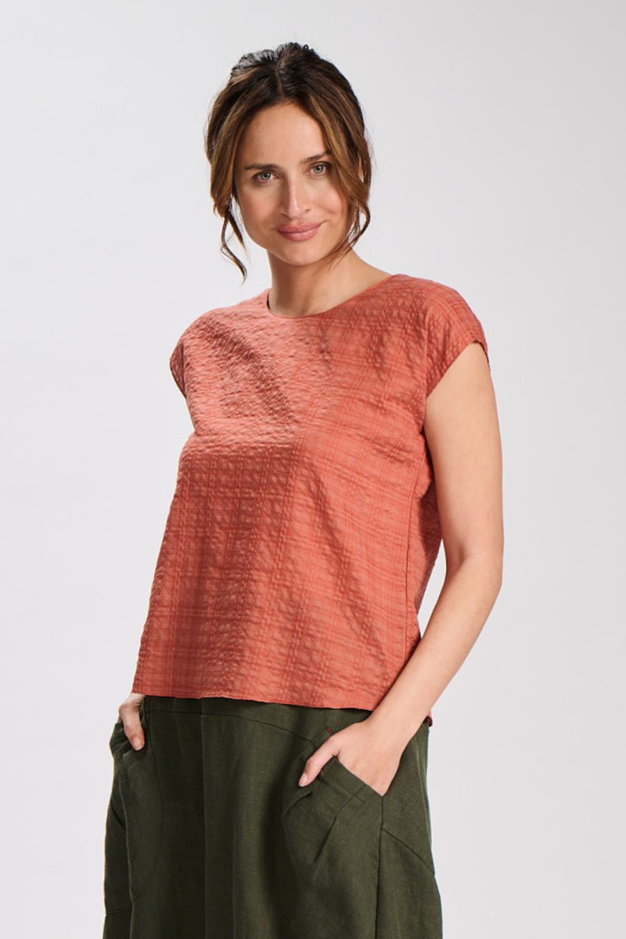 Olga de Polga Brisa Two-way Tee in Brick
