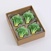 Sugared Broccoli Decorations-Set of 4