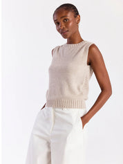 Crew Neck Tank- Wheat