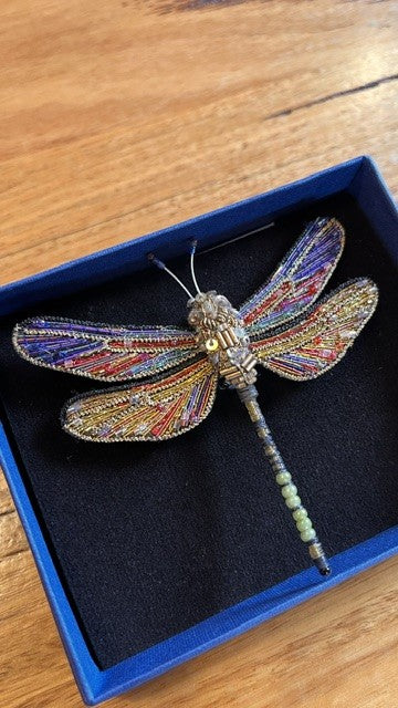 Brown Hawker Dragonfly Brooch