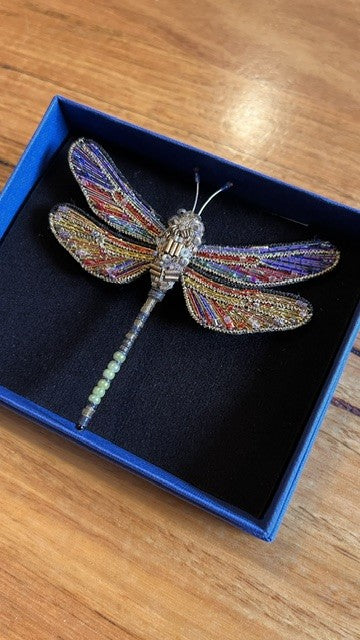 Brown Hawker Dragonfly Brooch
