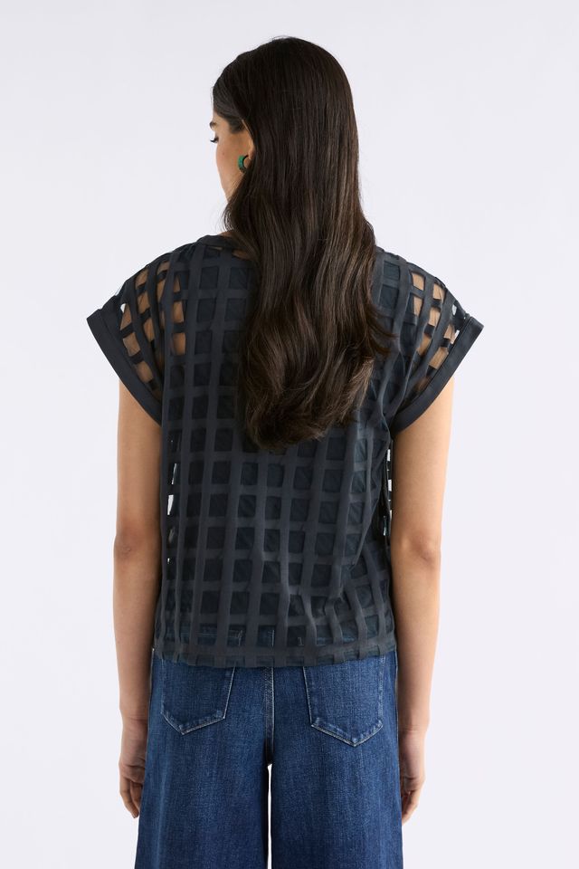 Grid Burnout Top- Space Blue