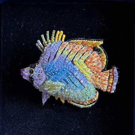 Trovelore Butterfly Fish Embroidered Brooch