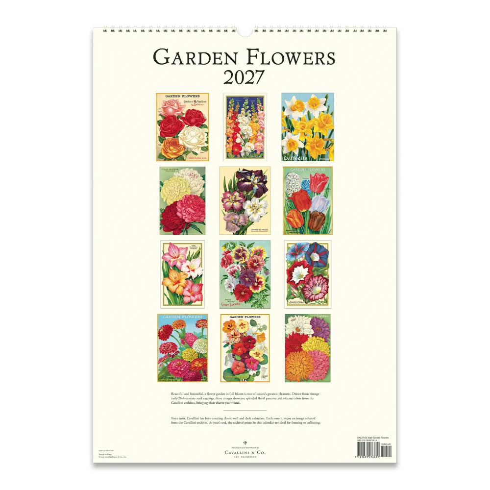 2027 Wall Calendar- Garden Flowers