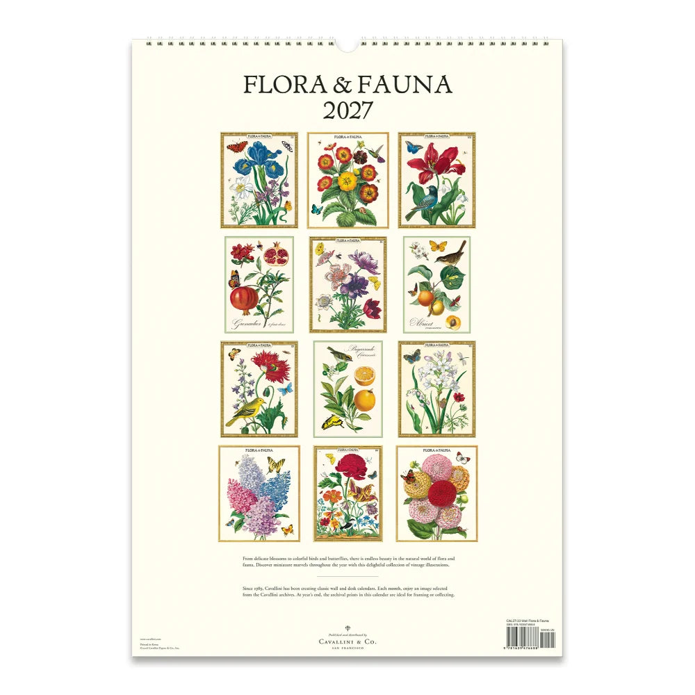 2027 Wall Calendar- Flora & Fauna