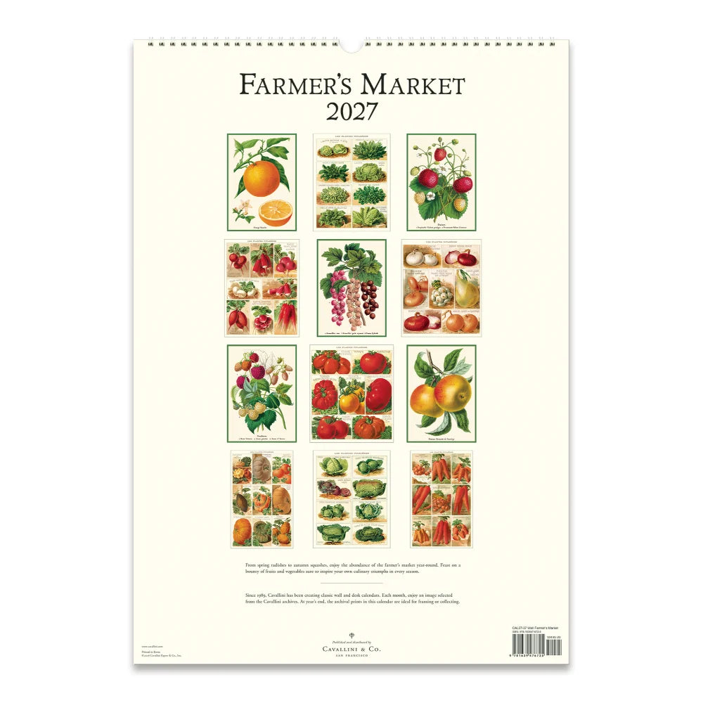 2027 Wall Calendar- Farmer's Market