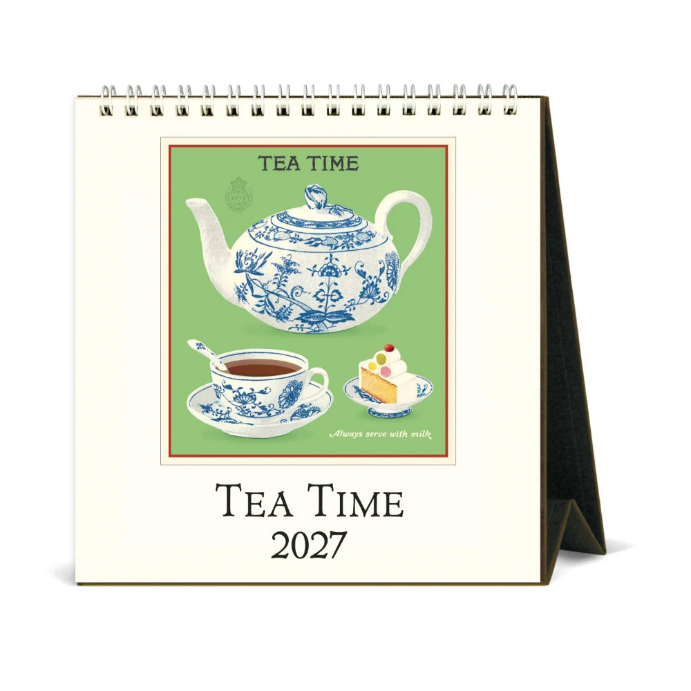 Cavallini & Co 2027 Desk Calendar Tea Time