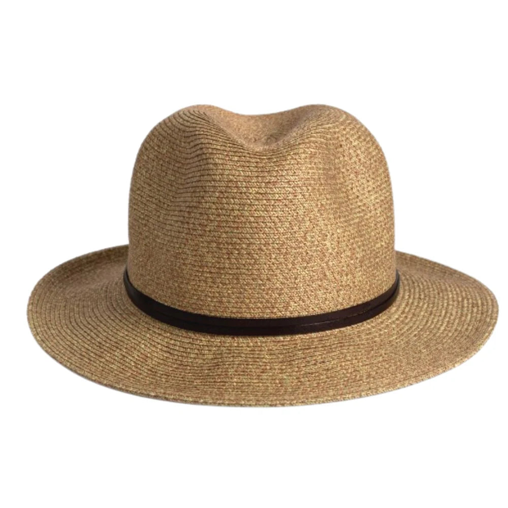 Travaux en Cours Borsalino Hat with leather Strap- Cafe