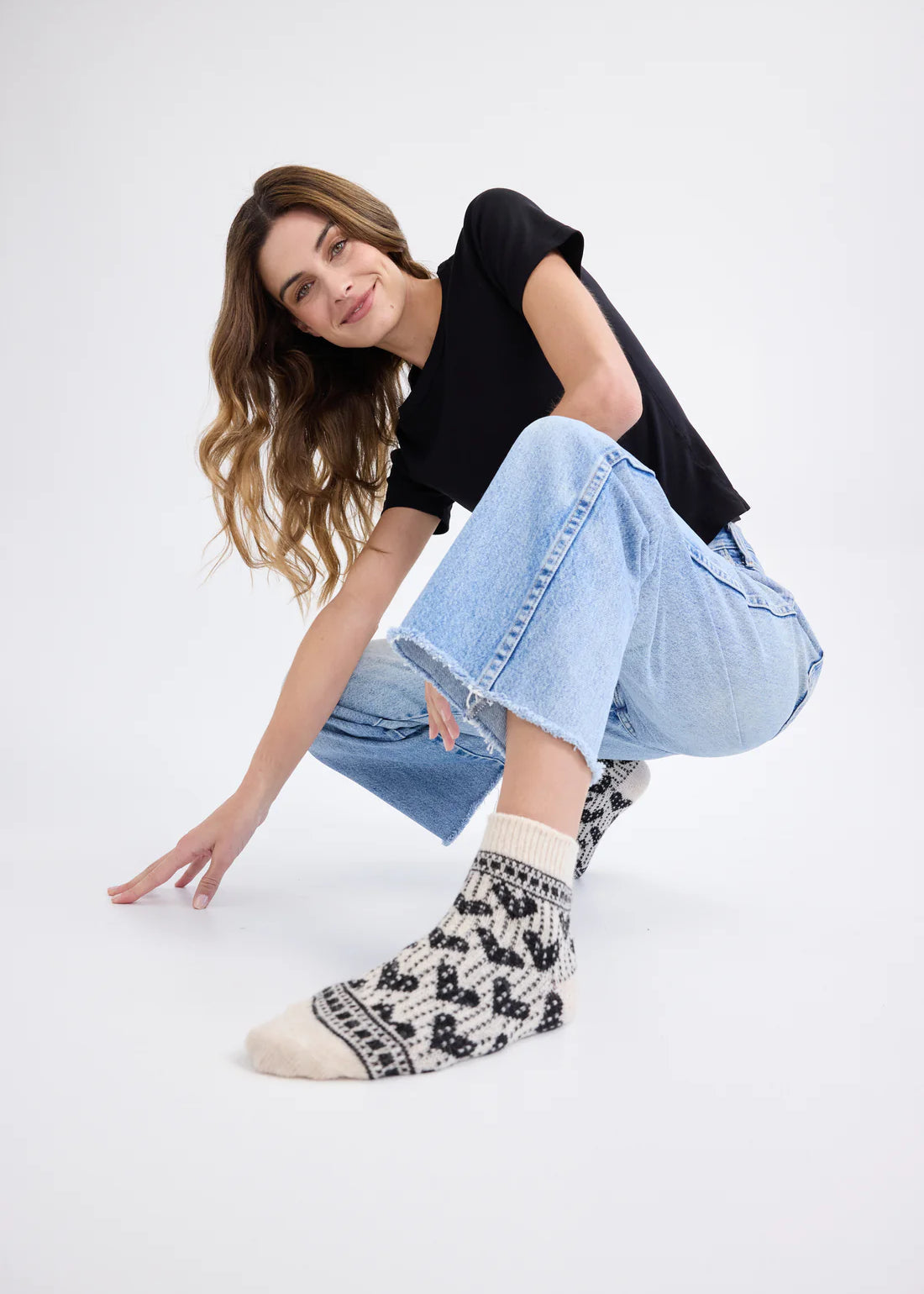 Lisa B Shortie Wool Cashmere Socks